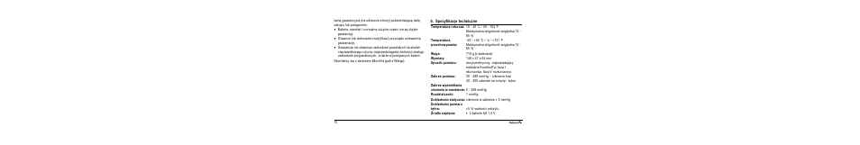 Specyfikacje techniczne | Microlife BP A90 User Manual | Page 72 / 153