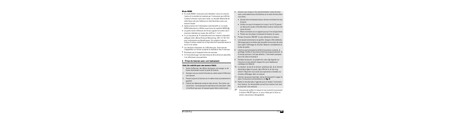Mode mam, Prise de tension avec cet instrument | Microlife BP A100 Plus User Manual | Page 13 / 105