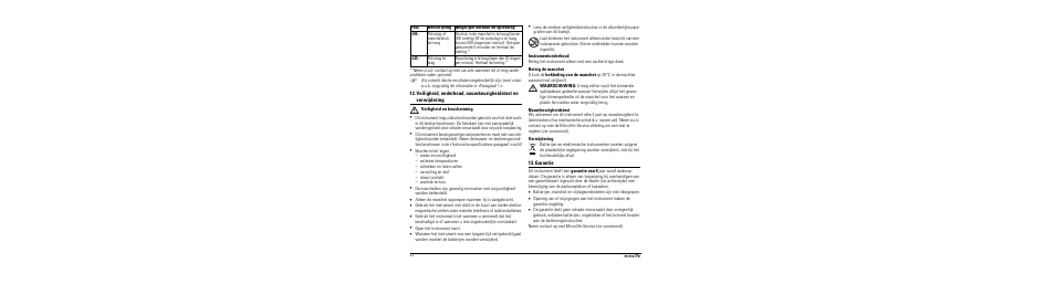 M veiligheid en bescherming, Instrumentonderhoud, Reinig de manchet | Nauwkeurigheidstest, Verwijdering, Garantie | Microlife BP A100 Plus User Manual | Page 24 / 105