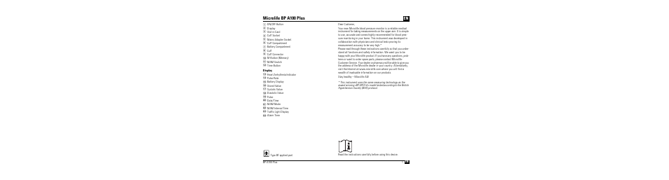 Microlife bp a100 plus | Microlife BP A100 Plus User Manual | Page 3 / 105