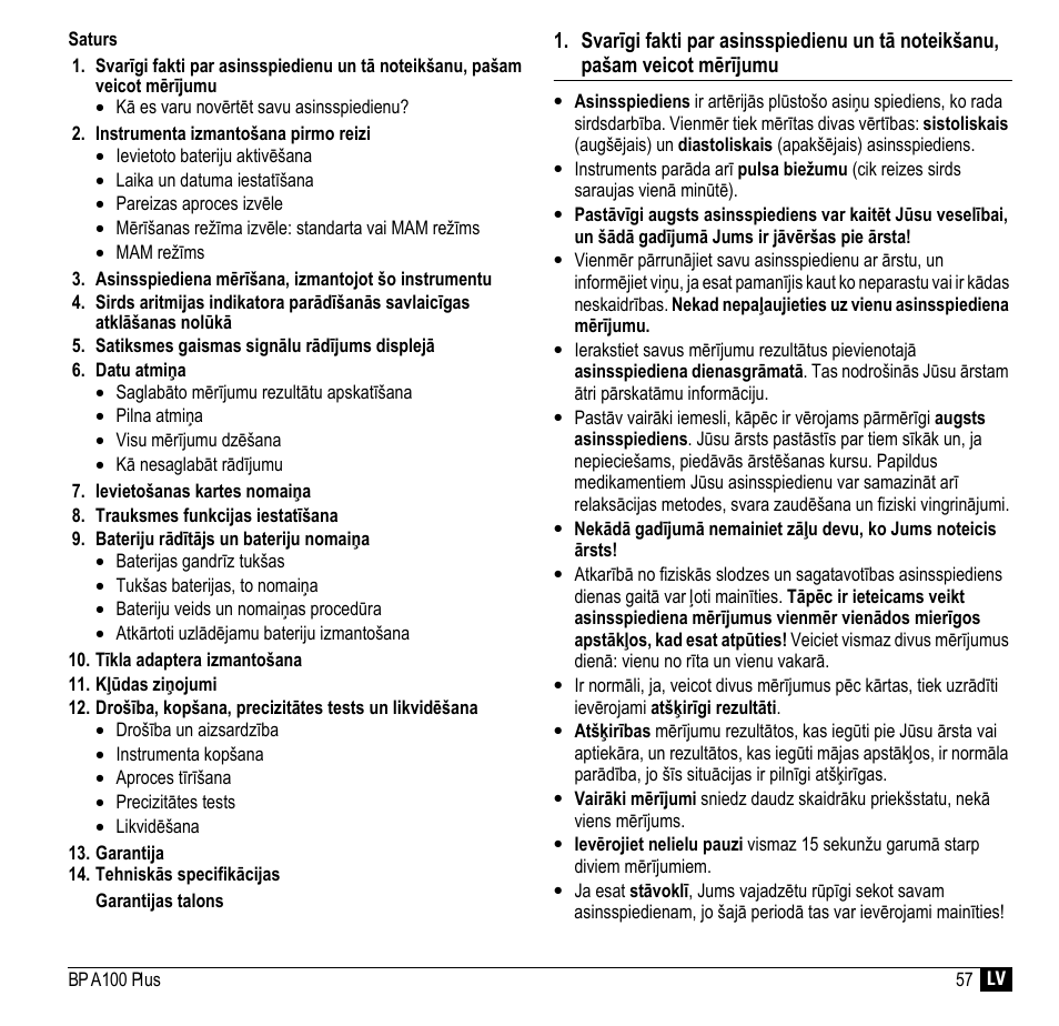Microlife BP A100 Plus User Manual | Page 59 / 105