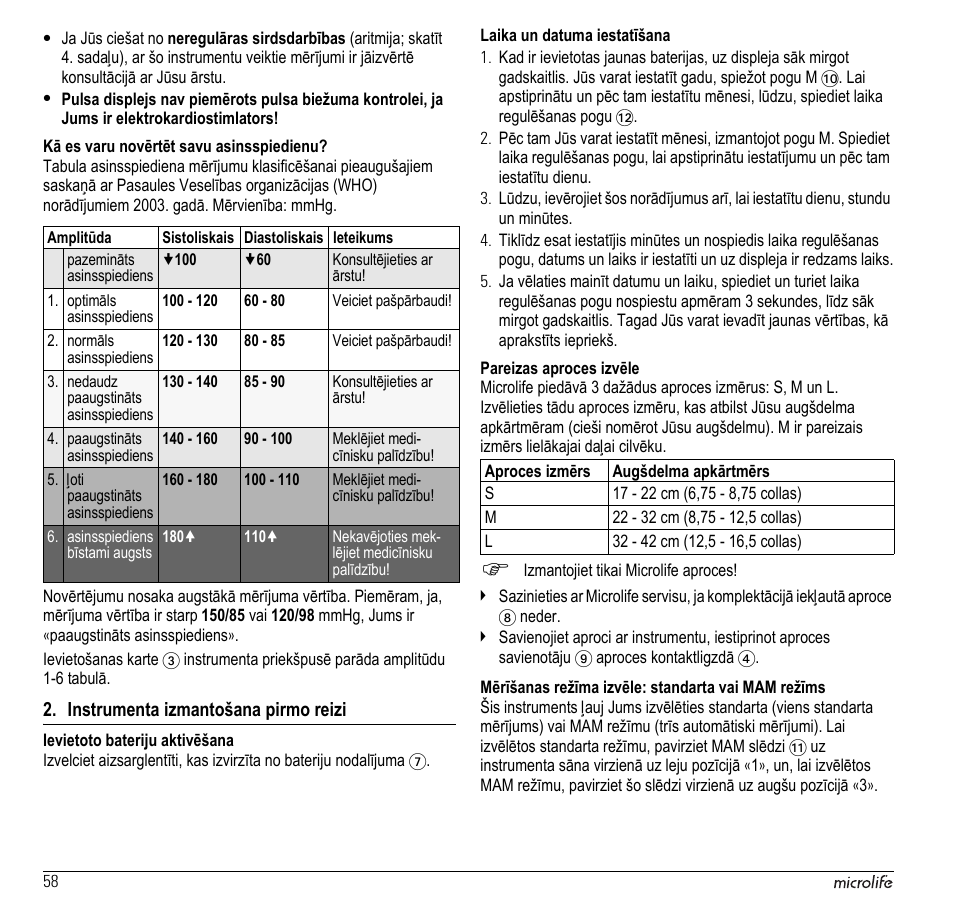 Microlife BP A100 Plus User Manual | Page 60 / 105