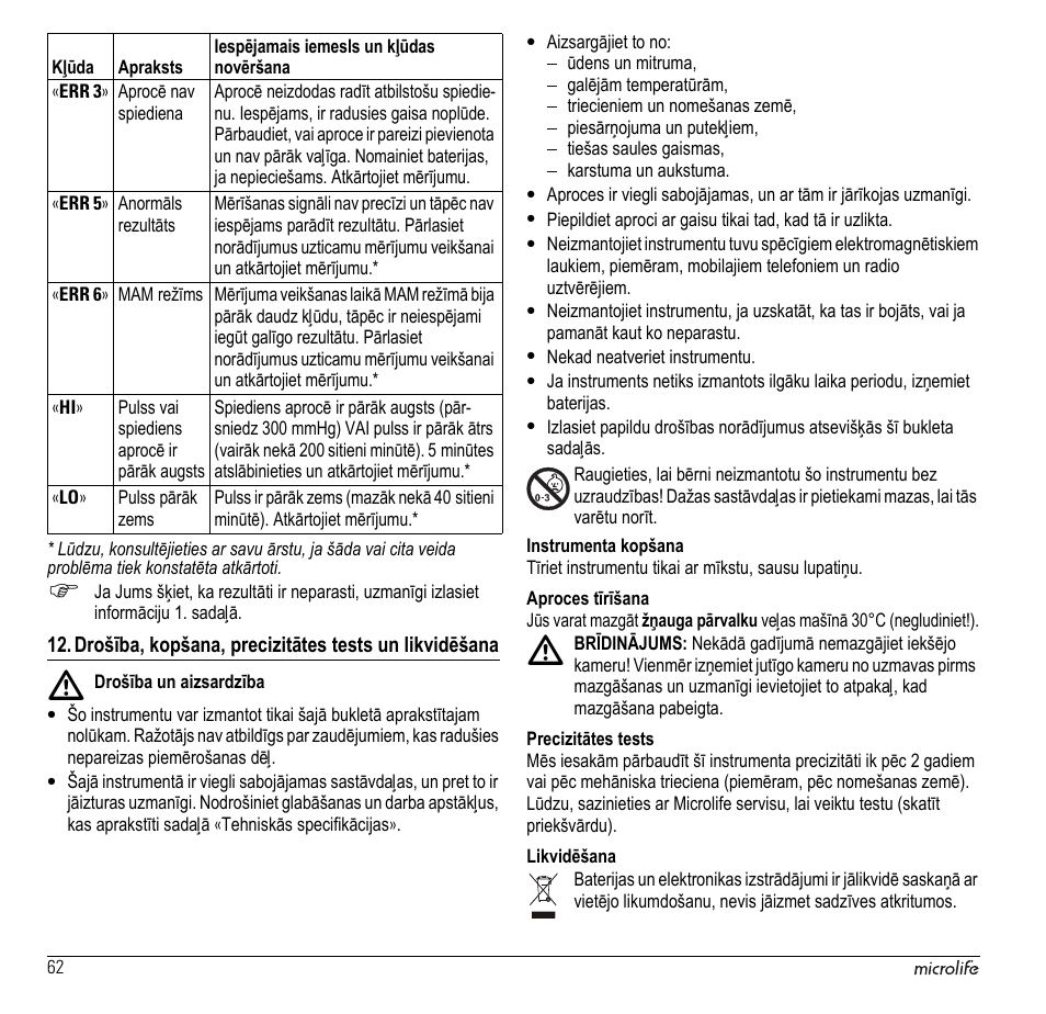 Microlife BP A100 Plus User Manual | Page 64 / 105