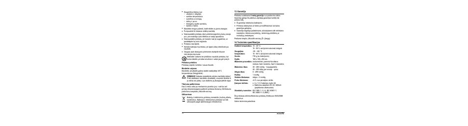 Prietaiso prie iûra, Man etës valymas, Tikslumo patikrinimas | Utilizavimas, Garantija, Techninës specifikacijos | Microlife BP A100 Plus User Manual | Page 72 / 105