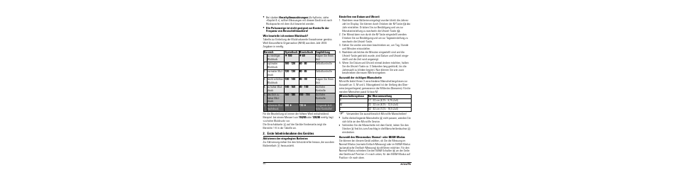 Wie beurteile ich meinen blutdruck, Erste inbetriebnahme des gerätes, Aktivieren der eingelegten batterien | Einstellen von datum und uhrzeit, Auswahl der richtigen manschette, Auswahl des messmodus: normal- oder mam-modus | Microlife BP A100 Plus User Manual | Page 92 / 105