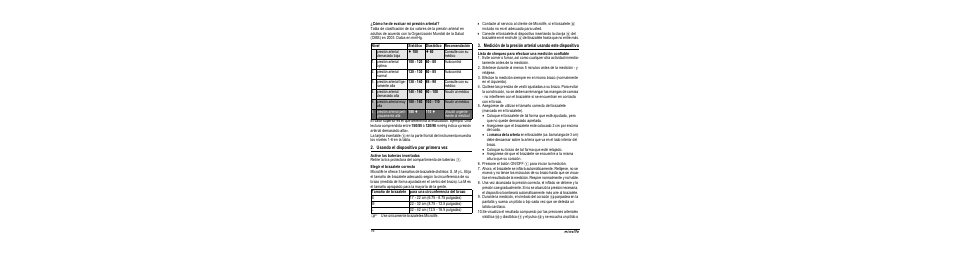 Cómo he de evaluar mi presión arterial, Usando el dispositivo por primera vez, Active las baterías insertadas | Elegir el brazalete correcto | Microlife BP A100 User Manual | Page 18 / 105