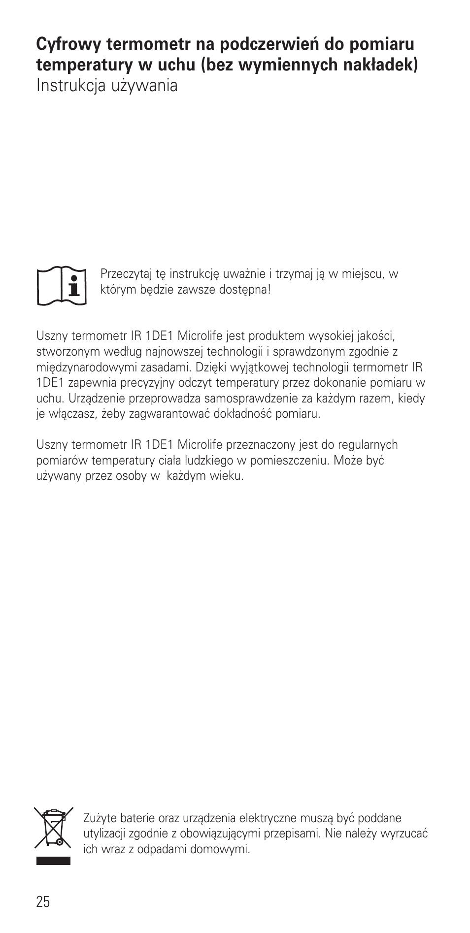 Microlife IR 1DE1 User Manual | Page 27 / 48