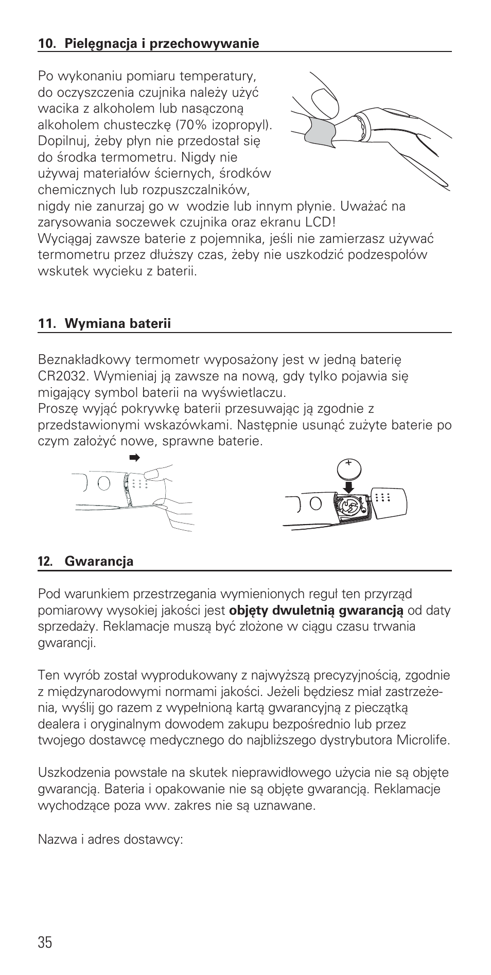 Microlife IR 1DE1 User Manual | Page 37 / 48