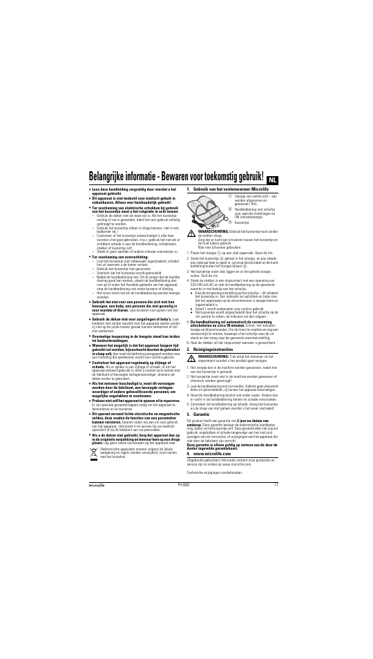 Microlife FH 600 User Manual | Page 17 / 26