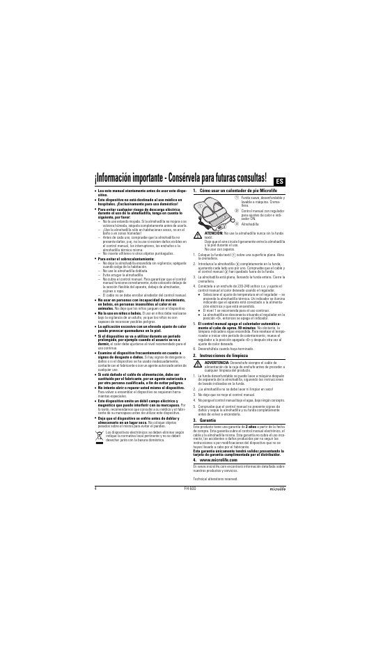 Microlife FH 600 User Manual | Page 4 / 26