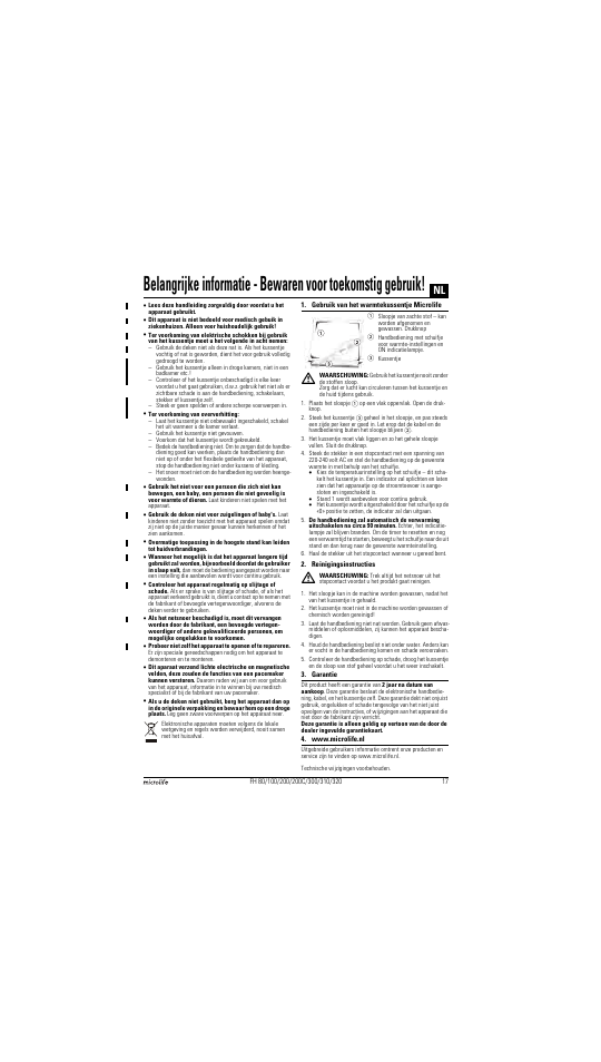 Microlife FH 300 User Manual | Page 17 / 26