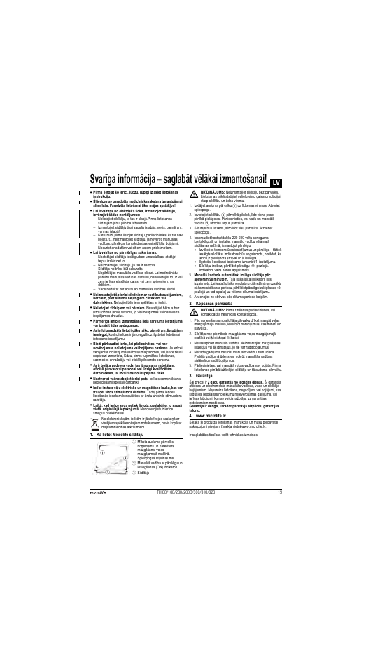 Microlife FH 300 User Manual | Page 19 / 26