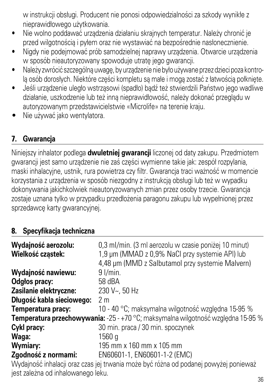 Microlife NEB 50 User Manual | Page 41 / 59