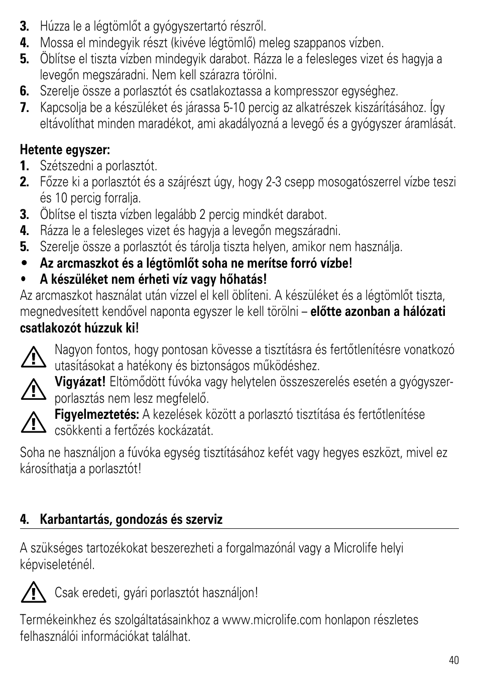 Microlife NEB 50 User Manual | Page 45 / 59