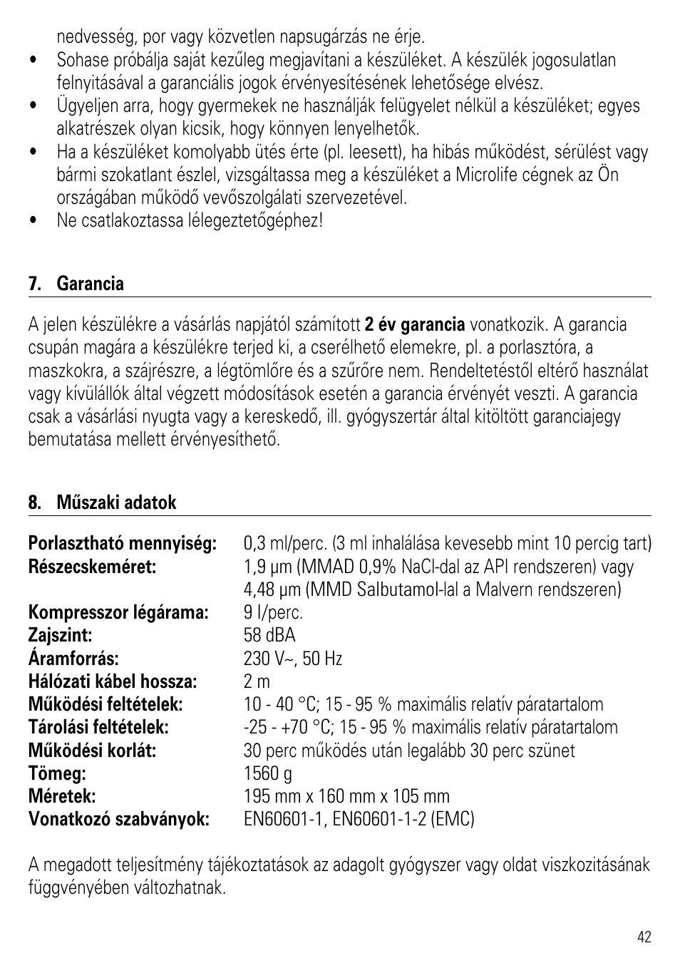 Microlife NEB 50 User Manual | Page 47 / 59