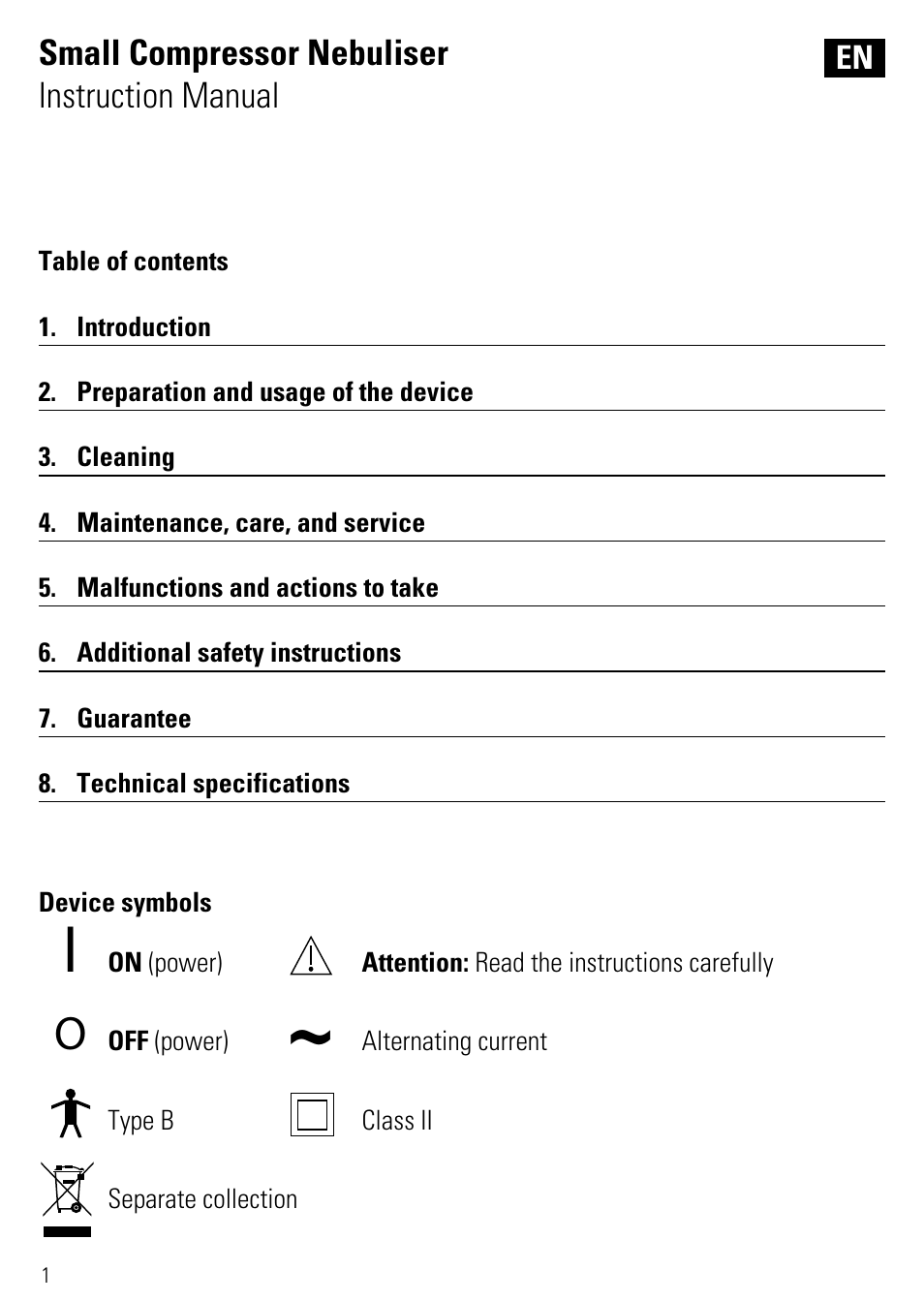 Microlife NEB 50 User Manual | Page 5 / 59