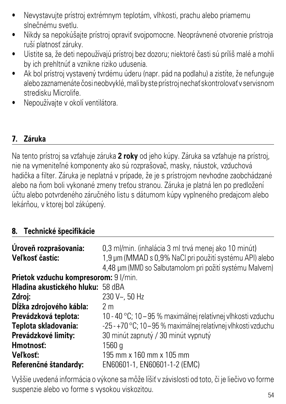 Microlife NEB 50 User Manual | Page 59 / 59