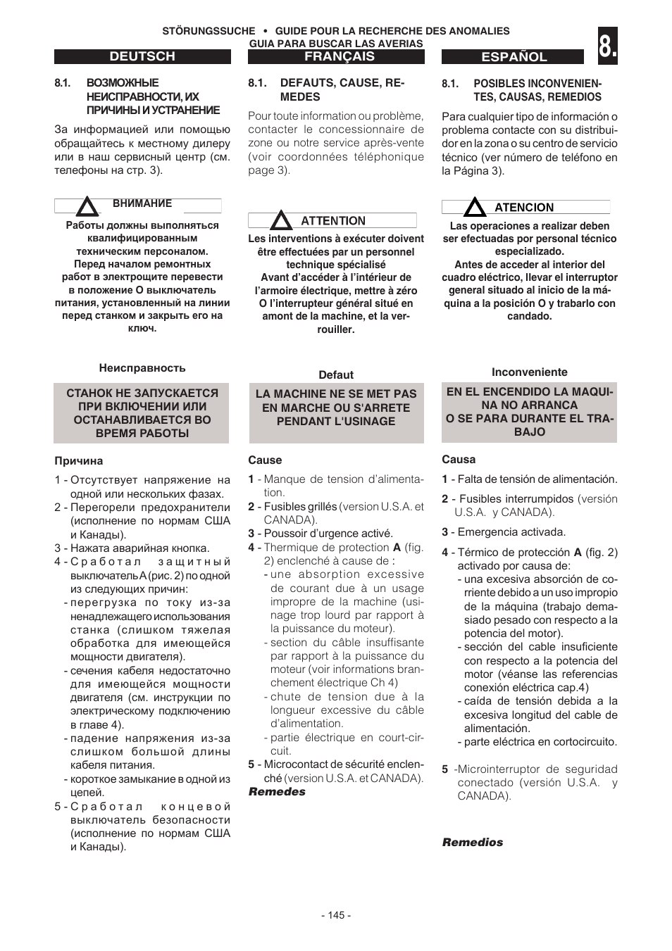 Jet Tools C30 User Manual | Page 143 / 147