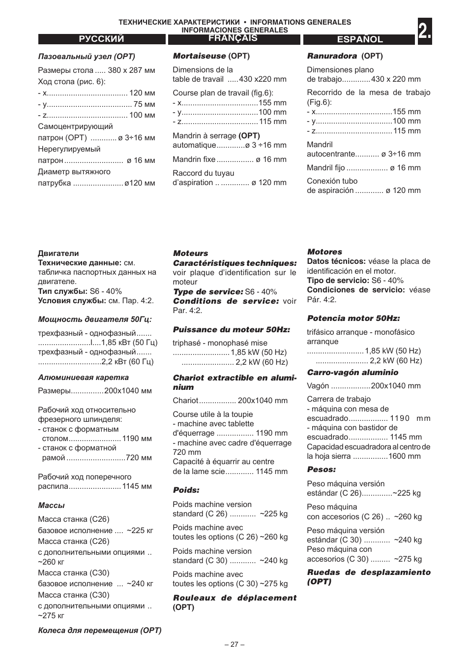 Jet Tools C30 User Manual | Page 25 / 147
