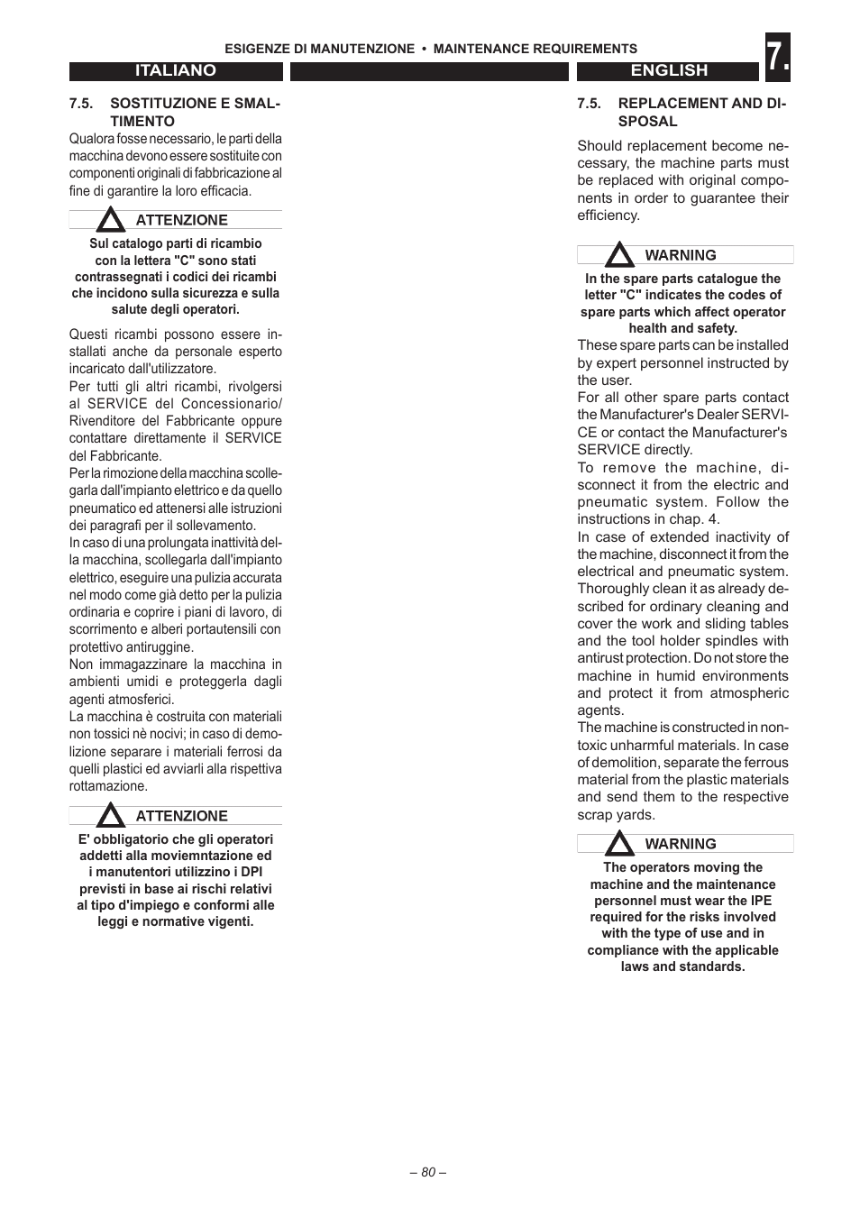 Jet Tools sc1 User Manual | Page 78 / 85