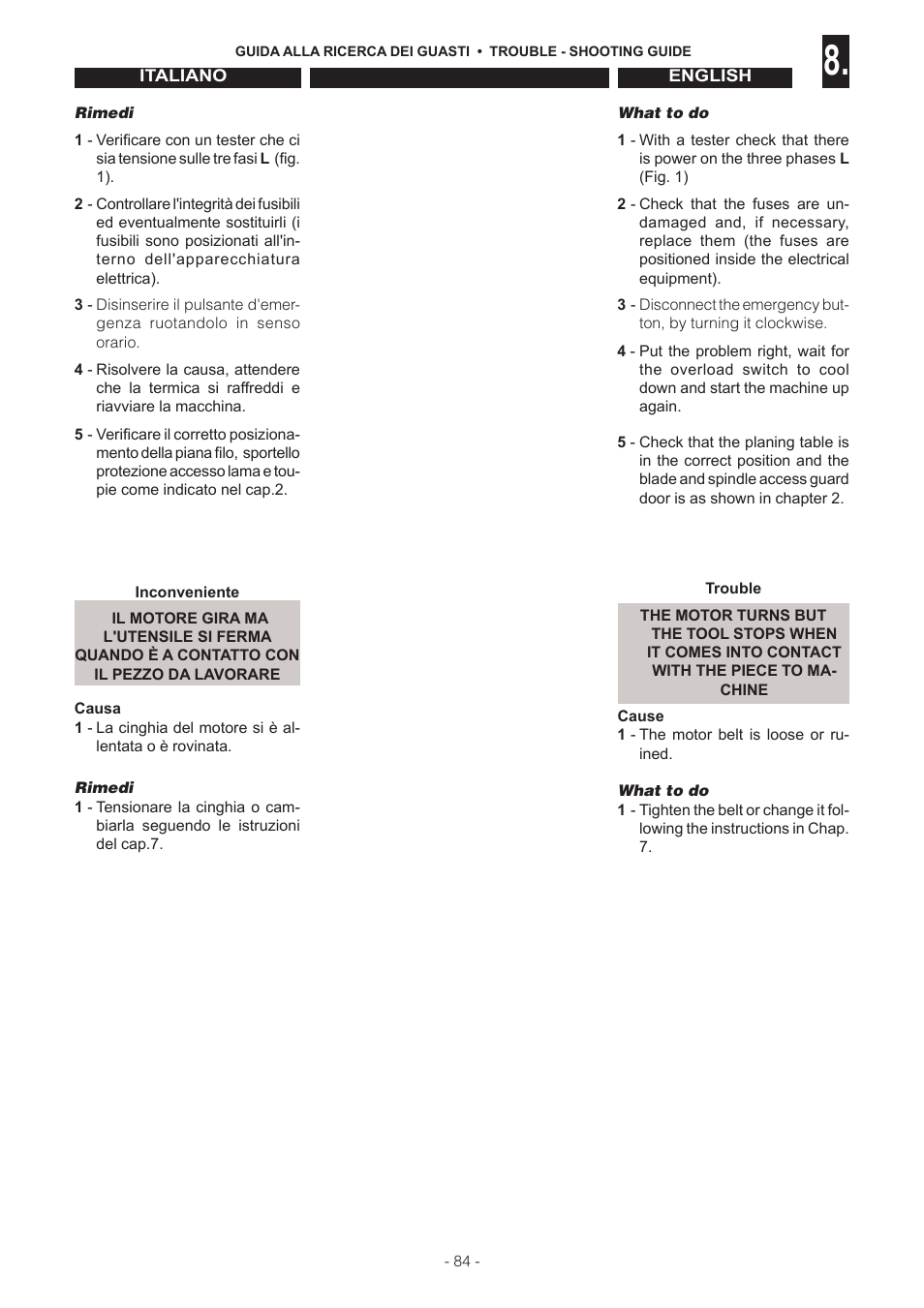 Jet Tools sc1 User Manual | Page 82 / 85