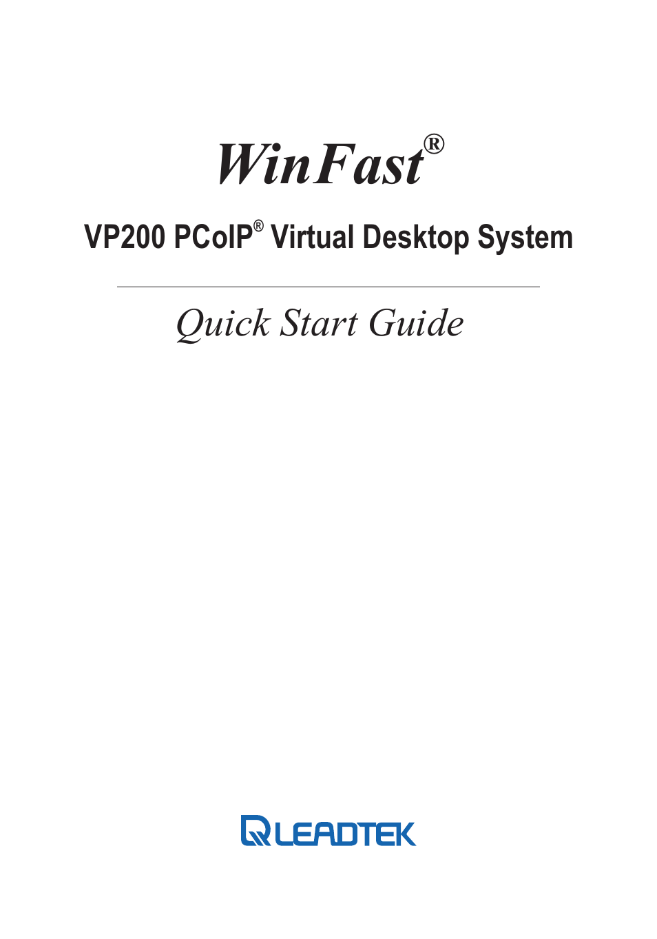 Leadtek WinFast VP200P User Manual | 51 pages
