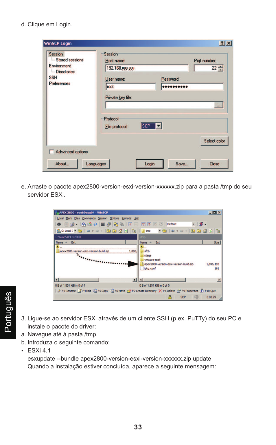 Português | Leadtek Teradici APEX 2800 User Manual | Page 36 / 83