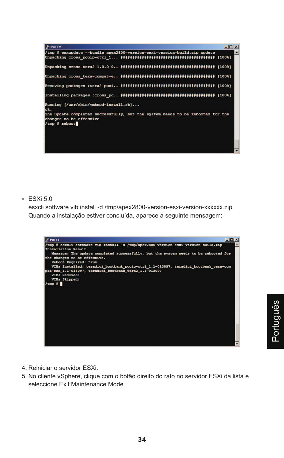 Português | Leadtek Teradici APEX 2800 User Manual | Page 37 / 83