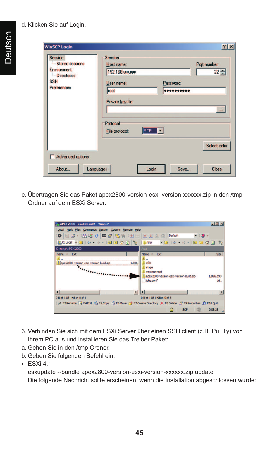 Deutsch | Leadtek Teradici APEX 2800 User Manual | Page 48 / 83