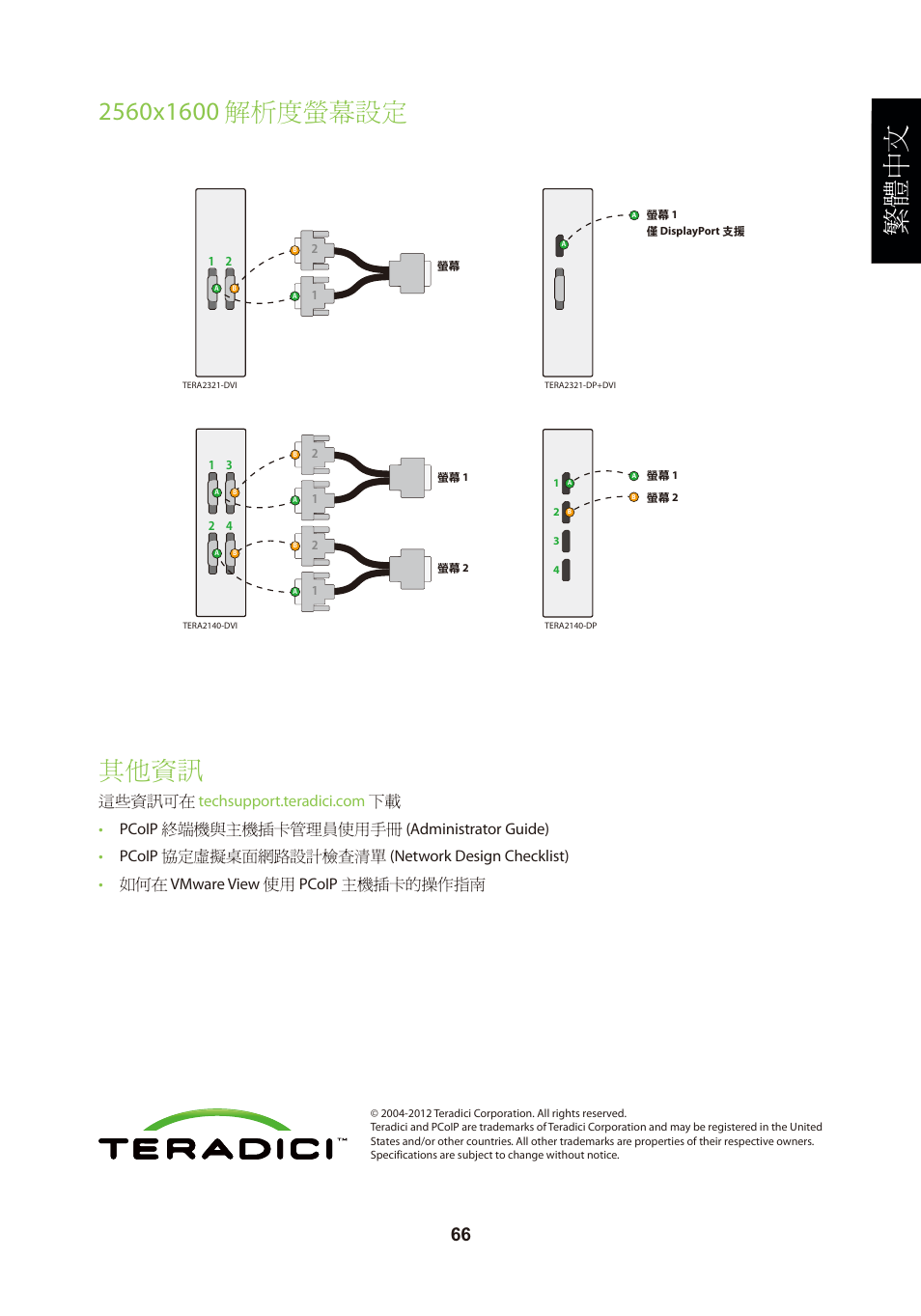 頁面 69, 繁體中文, 其他資訊 | Leadtek TERA2321 Zero Client User Manual | Page 69 / 69