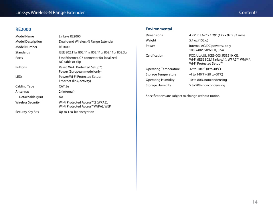 Linksys RE2000 User Manual | Page 114 / 457