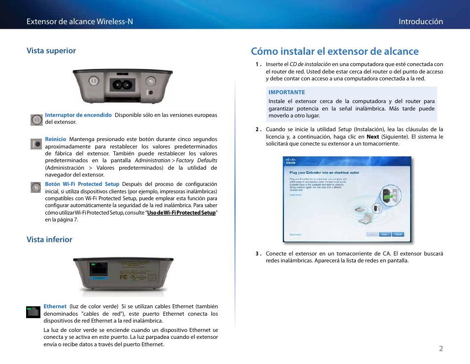 Cómo instalar el extensor de alcance | Linksys RE2000 User Manual | Page 134 / 457