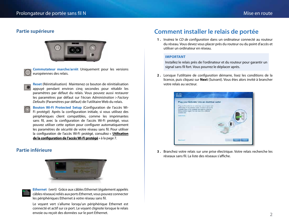 Comment installer le relais de portée | Linksys RE2000 User Manual | Page 185 / 457