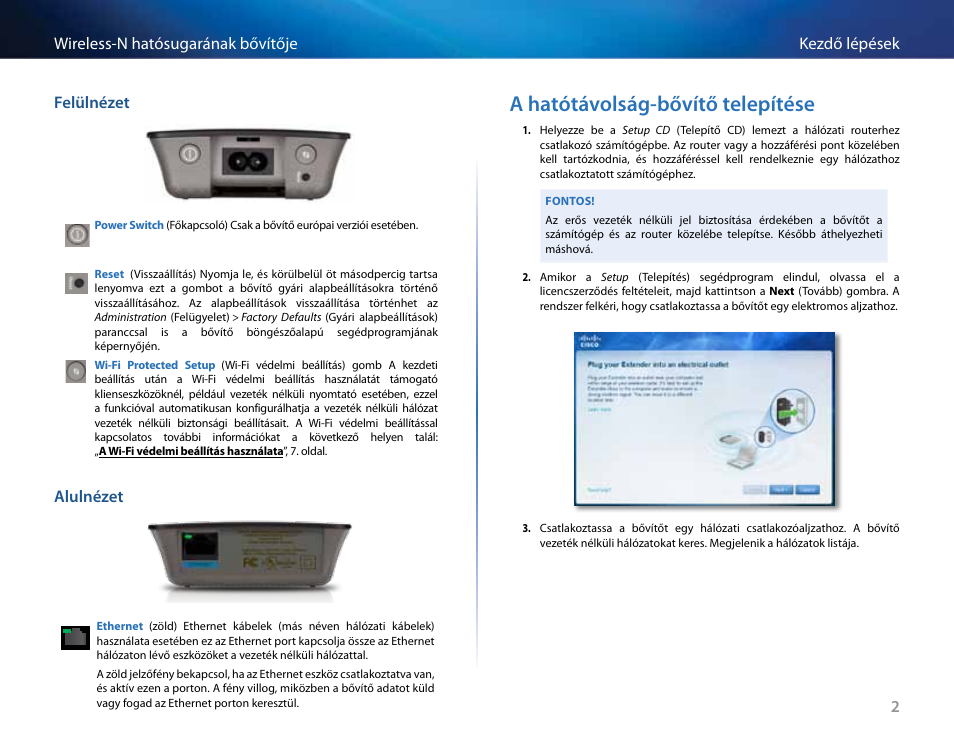 A hatótávolság-bővítő telepítése | Linksys RE2000 User Manual | Page 202 / 457