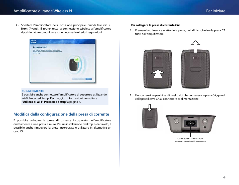 4per iniziare amplificatore di range wireless-n | Linksys RE2000 User Manual | Page 237 / 457