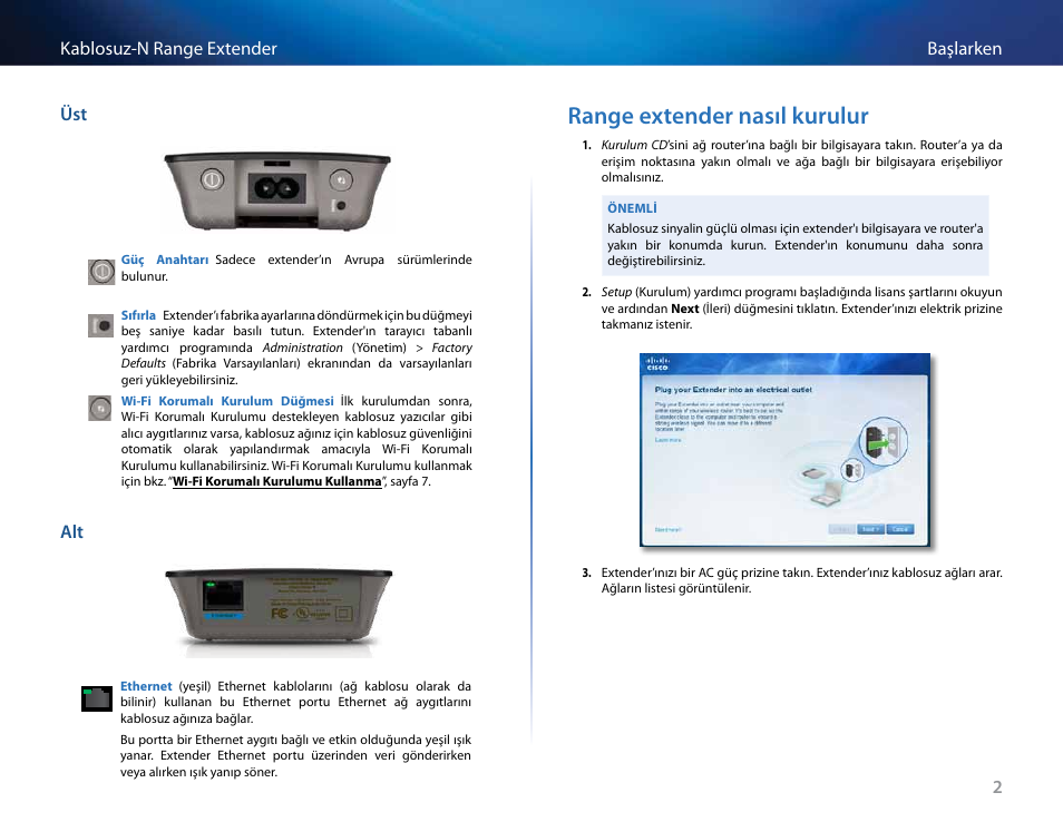 Range extender nasıl kurulur | Linksys RE2000 User Manual | Page 413 / 457