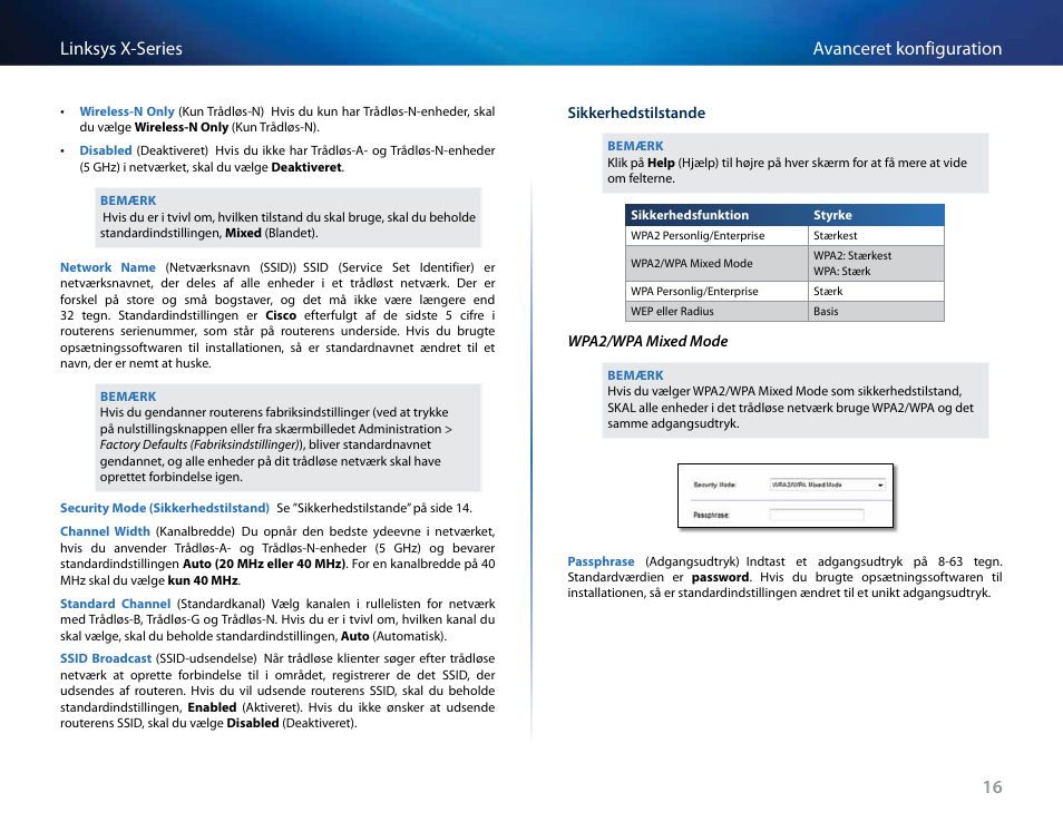 16 avanceret konfiguration linksys x-series | Linksys X-Series User Manual | Page 104 / 765