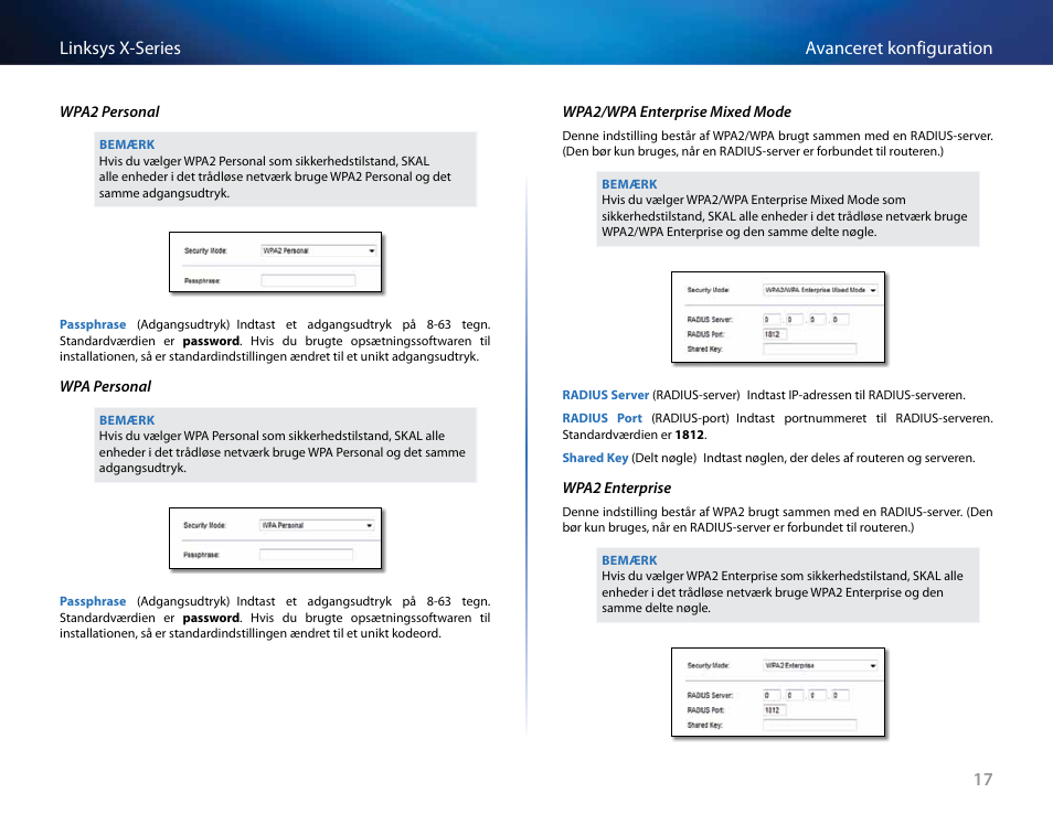 17 avanceret konfiguration linksys x-series | Linksys X-Series User Manual | Page 105 / 765