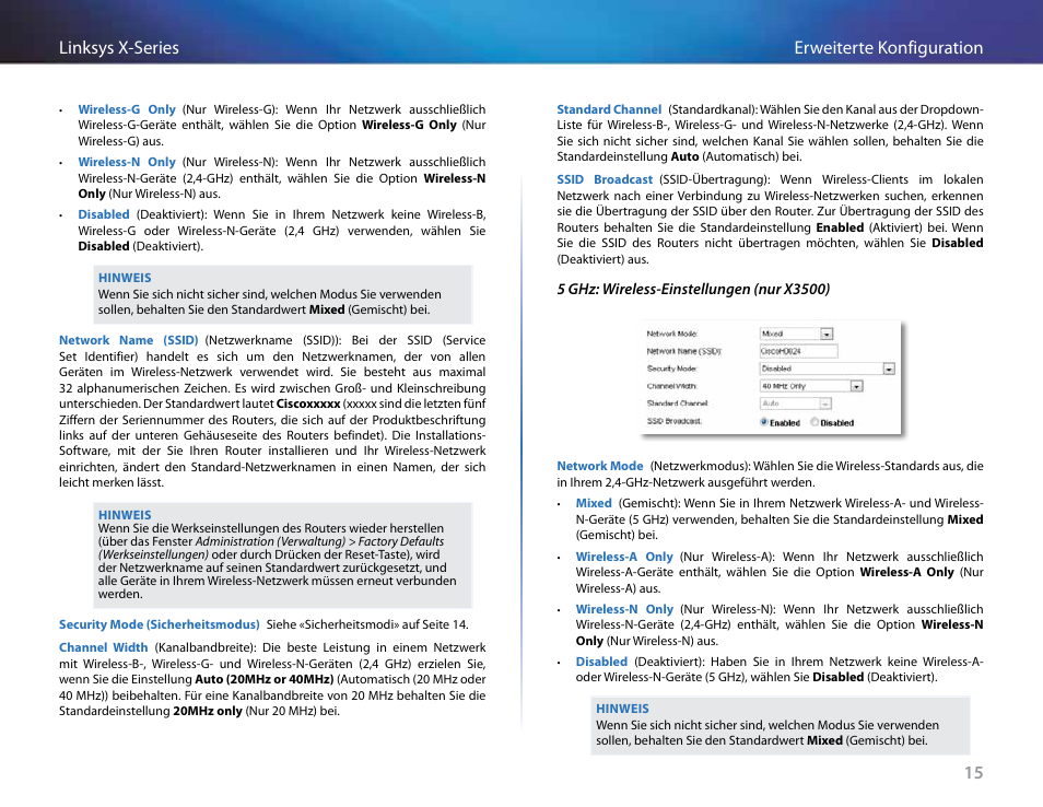 15 erweiterte konfiguration linksys x-series | Linksys X-Series User Manual | Page 131 / 765