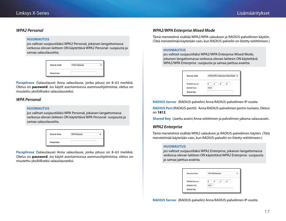 17 lisämääritykset linksys x-series | Linksys X-Series User Manual | Page 247 / 765