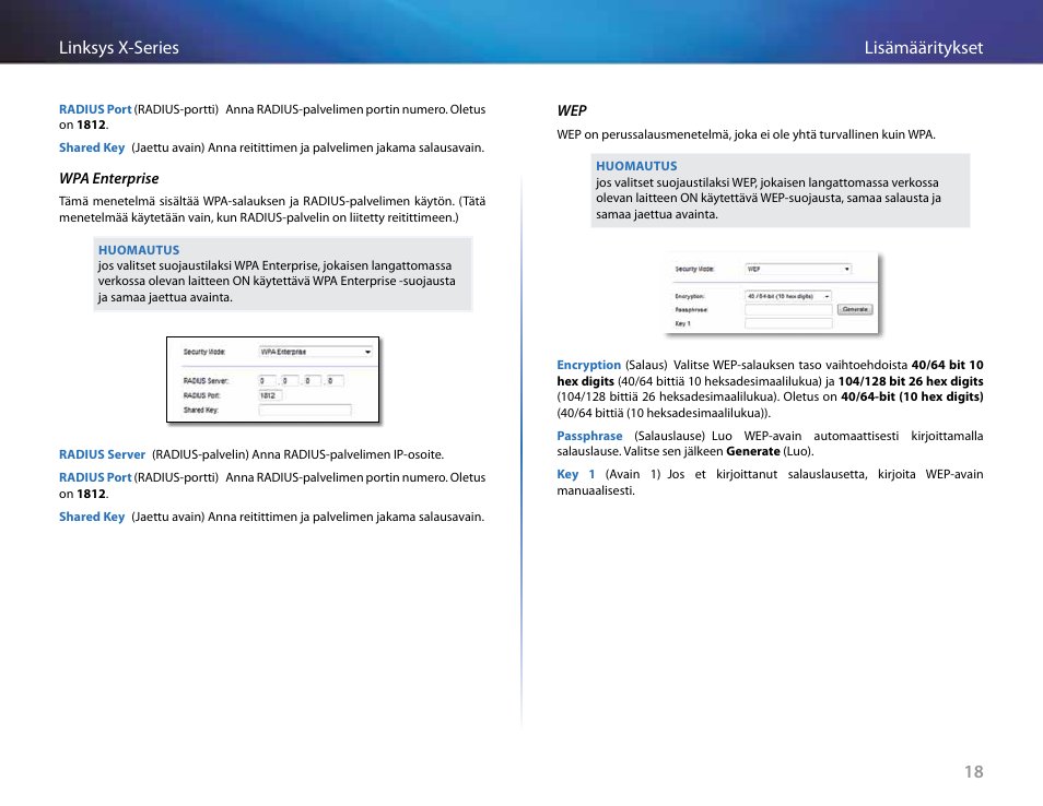 18 lisämääritykset linksys x-series | Linksys X-Series User Manual | Page 248 / 765