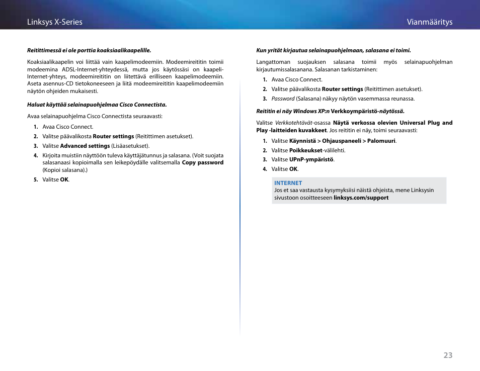 23 vianmääritys linksys x-series | Linksys X-Series User Manual | Page 253 / 765