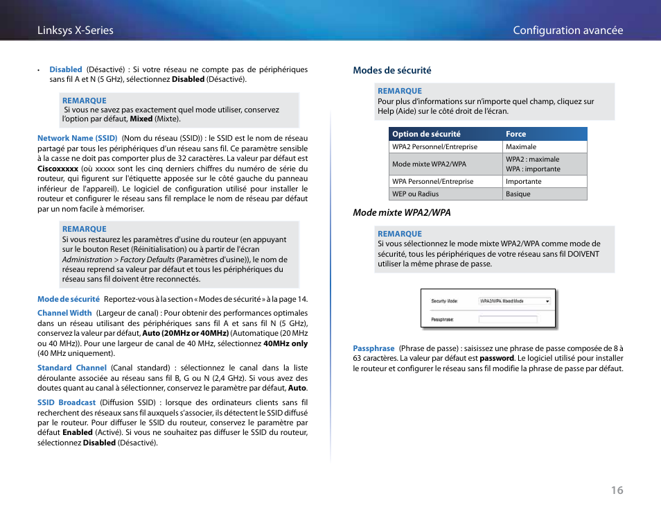 16 configuration avancée linksys x-series | Linksys X-Series User Manual | Page 274 / 765