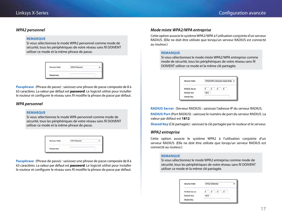 17 configuration avancée linksys x-series | Linksys X-Series User Manual | Page 275 / 765