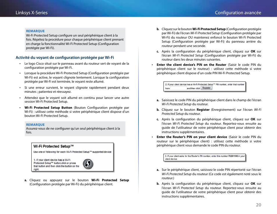 20 configuration avancée linksys x-series | Linksys X-Series User Manual | Page 278 / 765