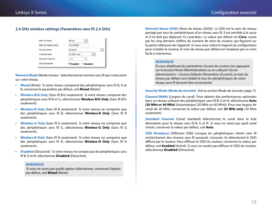 15 configuration avancée linksys x-series | Linksys X-Series User Manual | Page 302 / 765