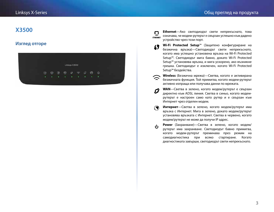 X3500, Изглед отгоре | Linksys X-Series User Manual | Page 34 / 765