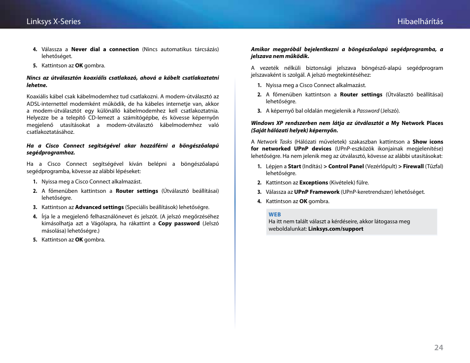 24 hibaelhárítás linksys x-series | Linksys X-Series User Manual | Page 340 / 765