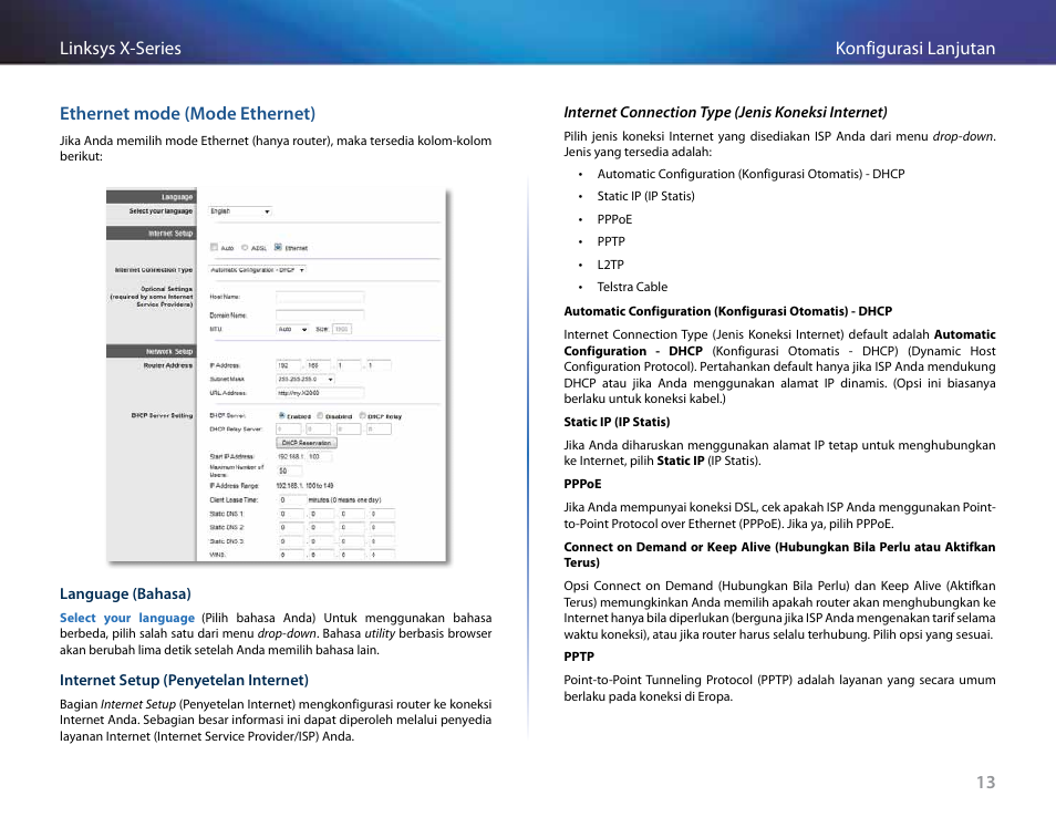 Ethernet mode (mode ethernet) | Linksys X-Series User Manual | Page 358 / 765