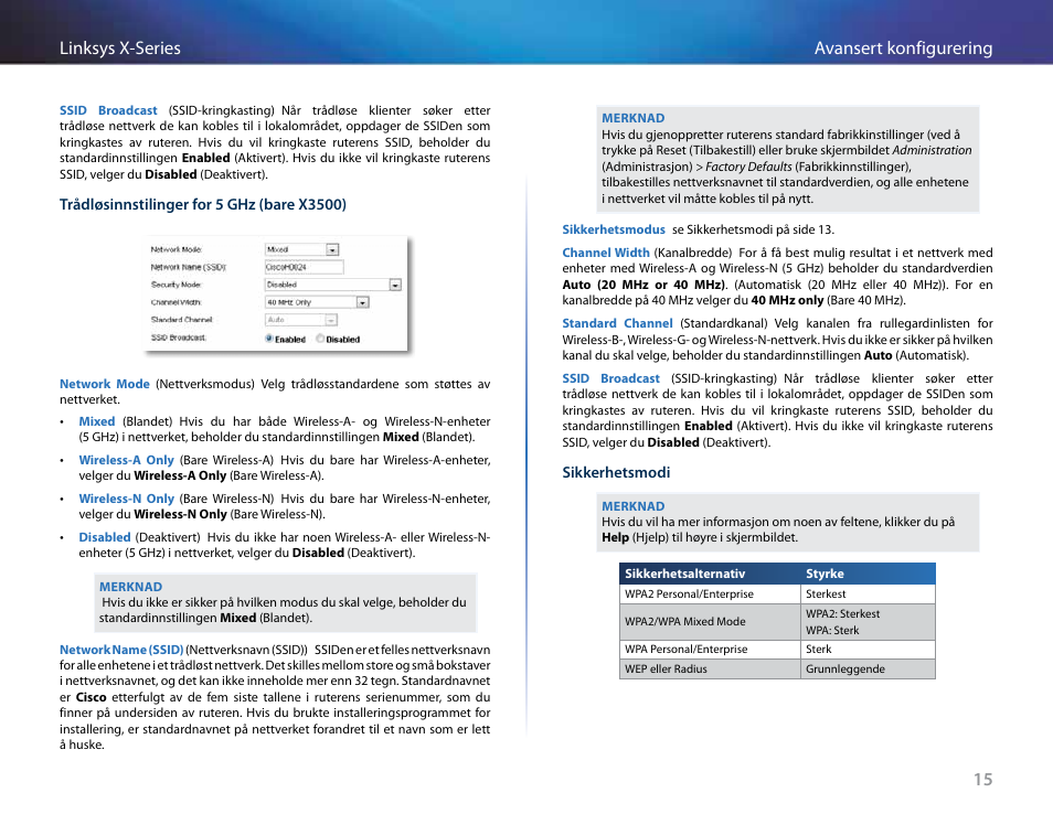 15 avansert konfigurering linksys x-series | Linksys X-Series User Manual | Page 445 / 765